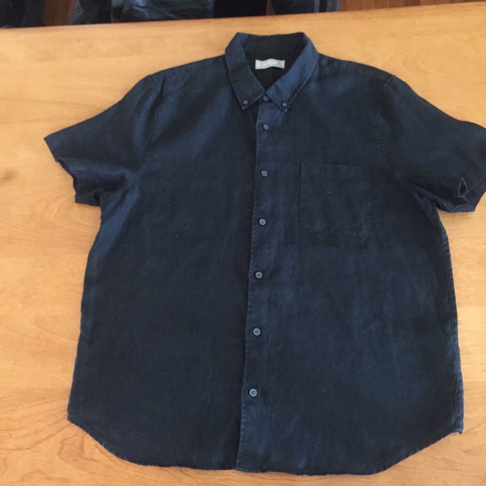 🚫SOLD🚫 black linen button up shirt